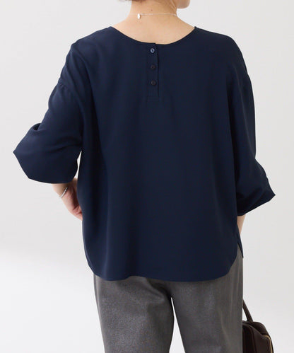 【前後兩穿】2WAY字母袖金銀絲羅紋長袖T恤/襯衫/禮服