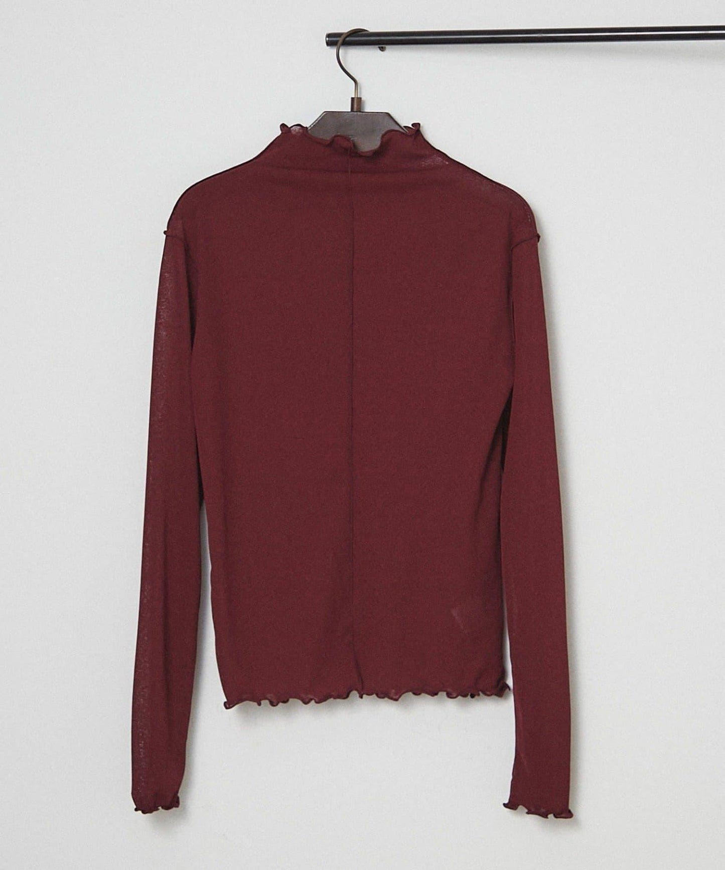 透視高領套頭衫