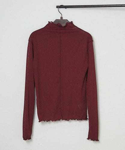 透視高領套頭衫