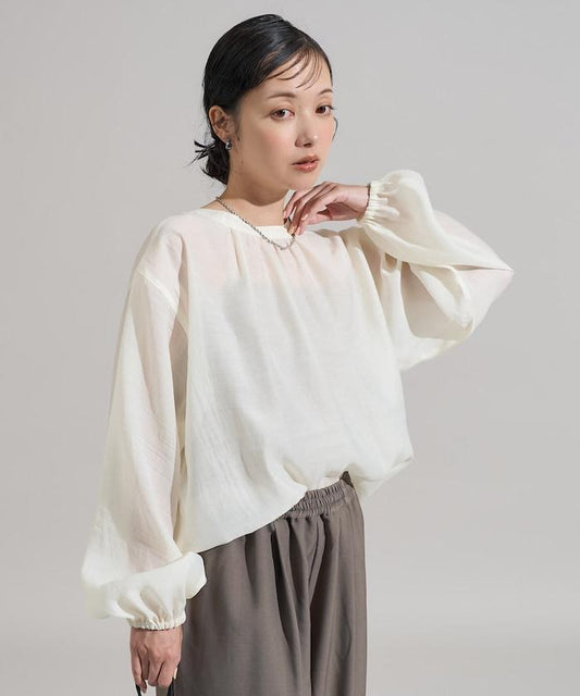 泡芙袖蝴蝶結兩穿襯衫