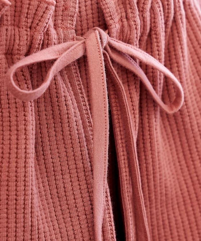 【套裝商品】華夫格長袖T恤與吊帶背心套裝