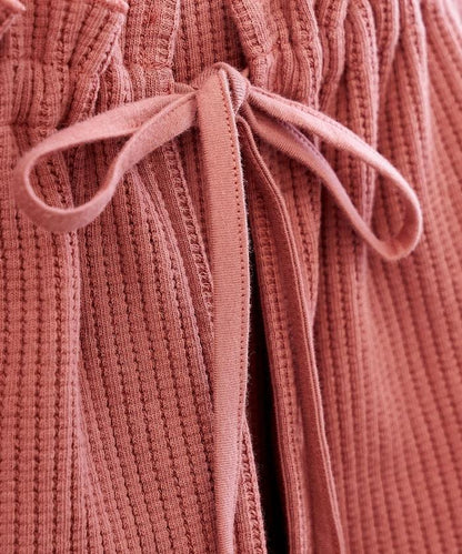 【套裝商品】華夫格長袖T恤與吊帶背心套裝