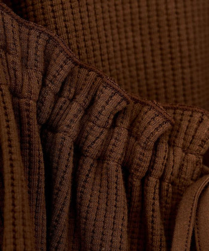 【套裝商品】華夫格長袖T恤與吊帶背心套裝