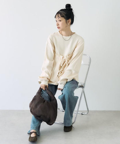 【套裝商品】華夫格長袖T恤與吊帶背心套裝