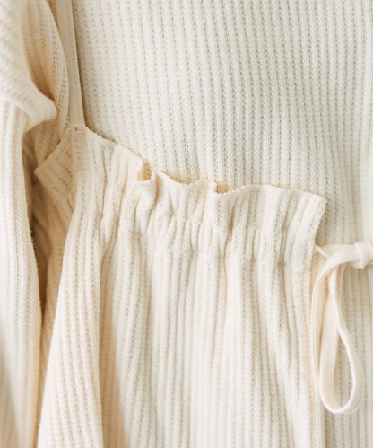 【套裝商品】華夫格長袖T恤與吊帶背心套裝