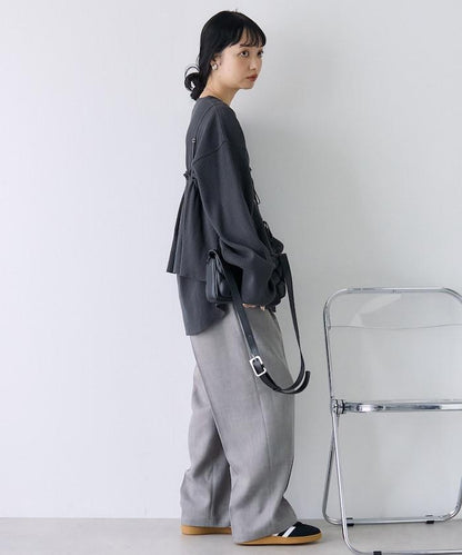 【套裝商品】華夫格長袖T恤與吊帶背心套裝