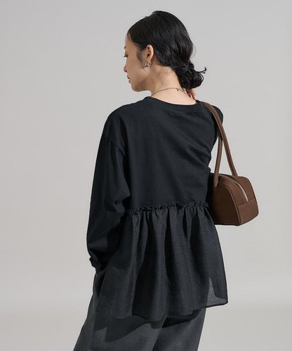 拼接設計針織衫