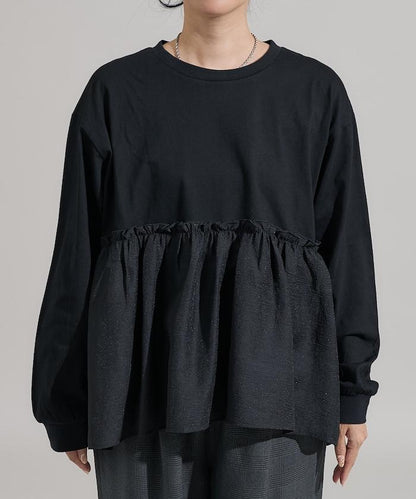 拼接設計針織衫