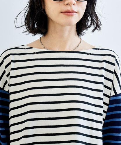 拼接條紋上衣