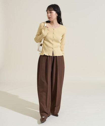 剪裁羅紋2WAY修身開衫/按扣開衫