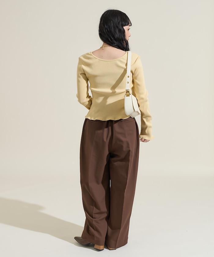 剪裁羅紋2WAY修身開衫/按扣開衫