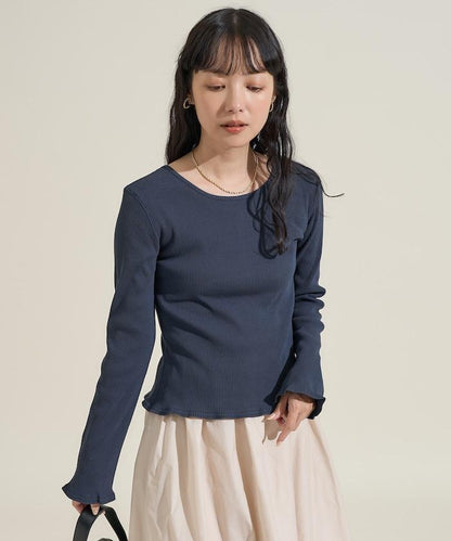 剪裁羅紋2WAY修身開衫/按扣開衫