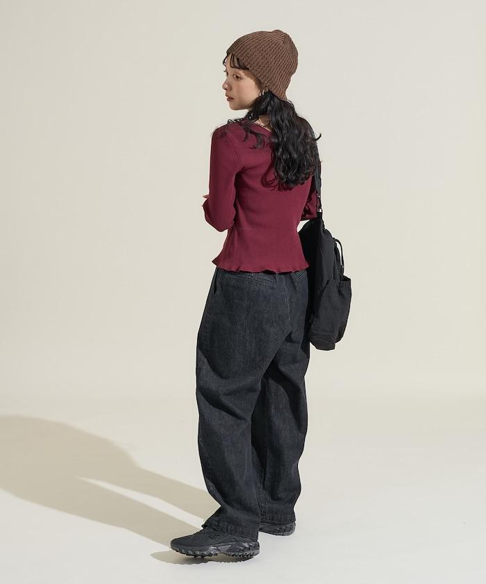 剪裁羅紋2WAY修身開衫/按扣開衫