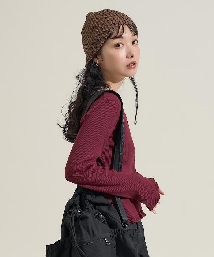 剪裁羅紋2WAY修身開衫/按扣開衫