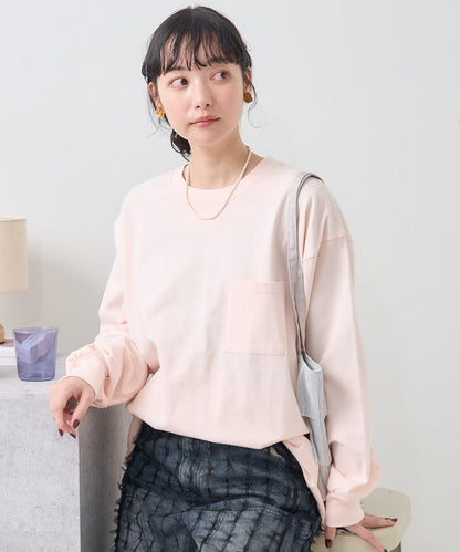 大口袋長袖T恤