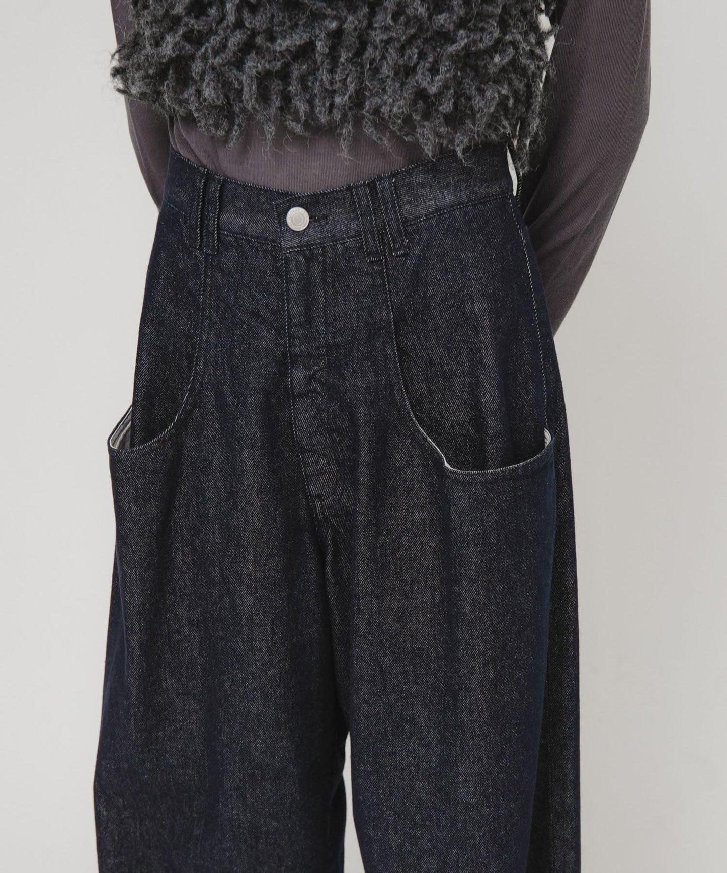 「部分色」「3尺碼可選」大口袋設計牛仔褲