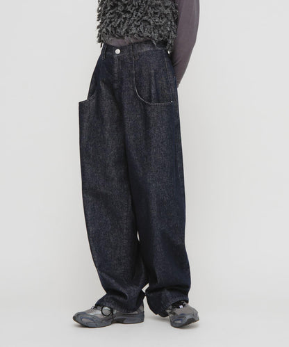 「部分色」「3尺碼可選」大口袋設計牛仔褲