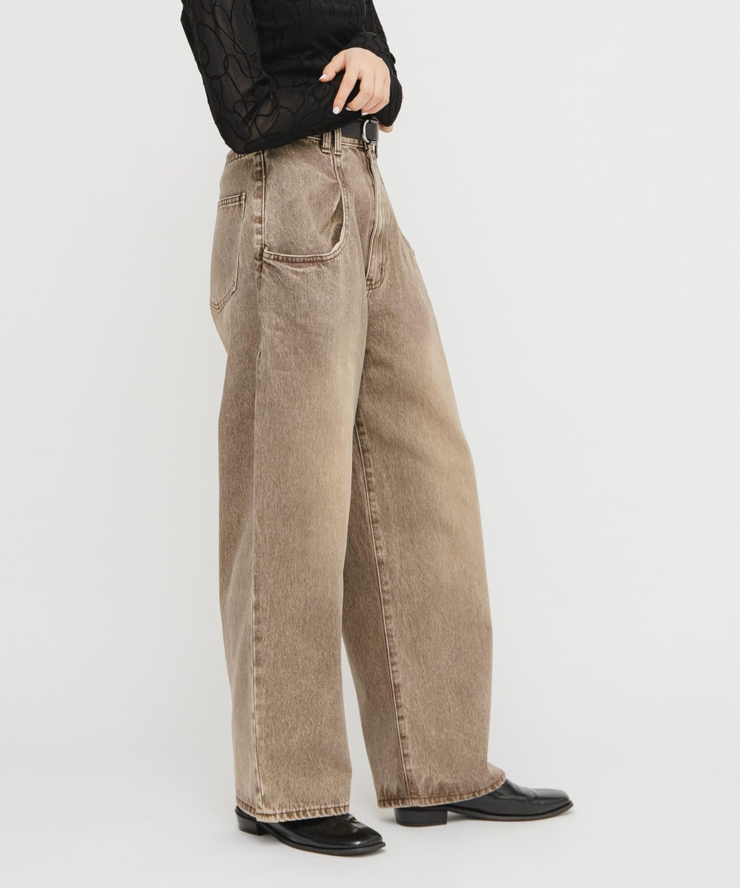 「部分色」「3尺碼可選」大口袋設計牛仔褲