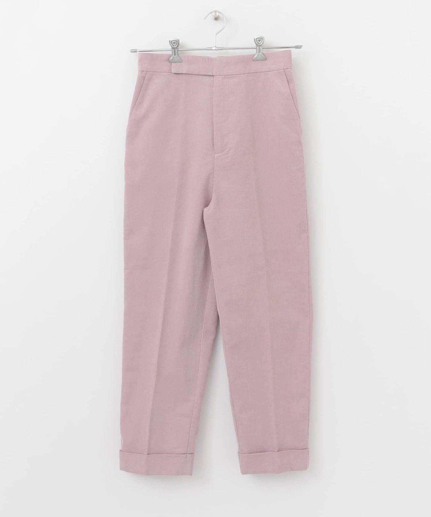 燈芯絨翻邊長褲∴