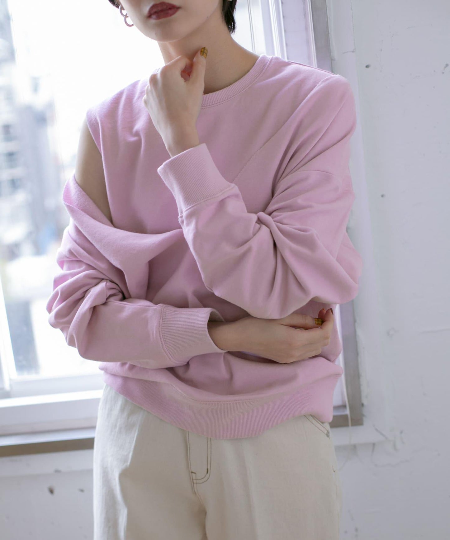 深V領套裝衛衣∴