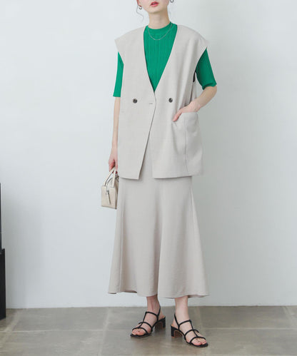 亞麻風美人魚裙