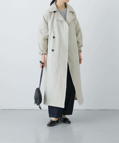 男女同款棉麻寬鬆風衣