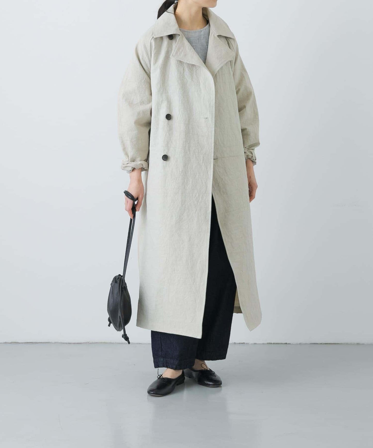 男女同款棉麻寬鬆風衣