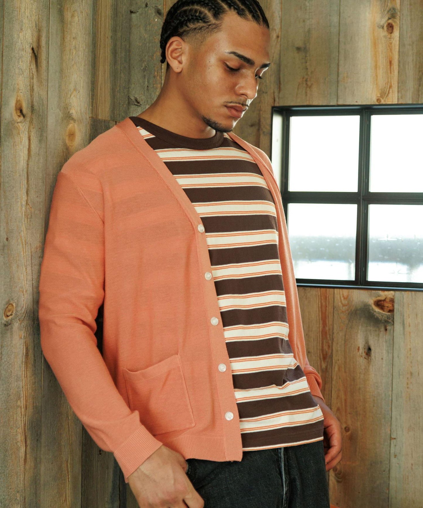 亞麻混紡針織開衫