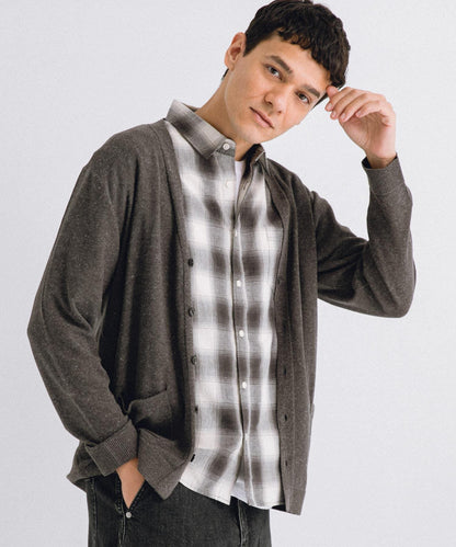 亞麻混紡針織開衫