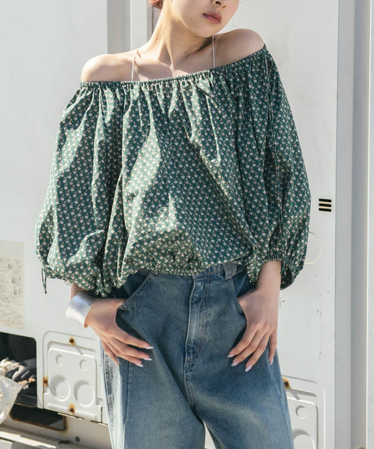 2WAY花卉印花襯衫