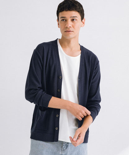 亞麻混紡針織開衫