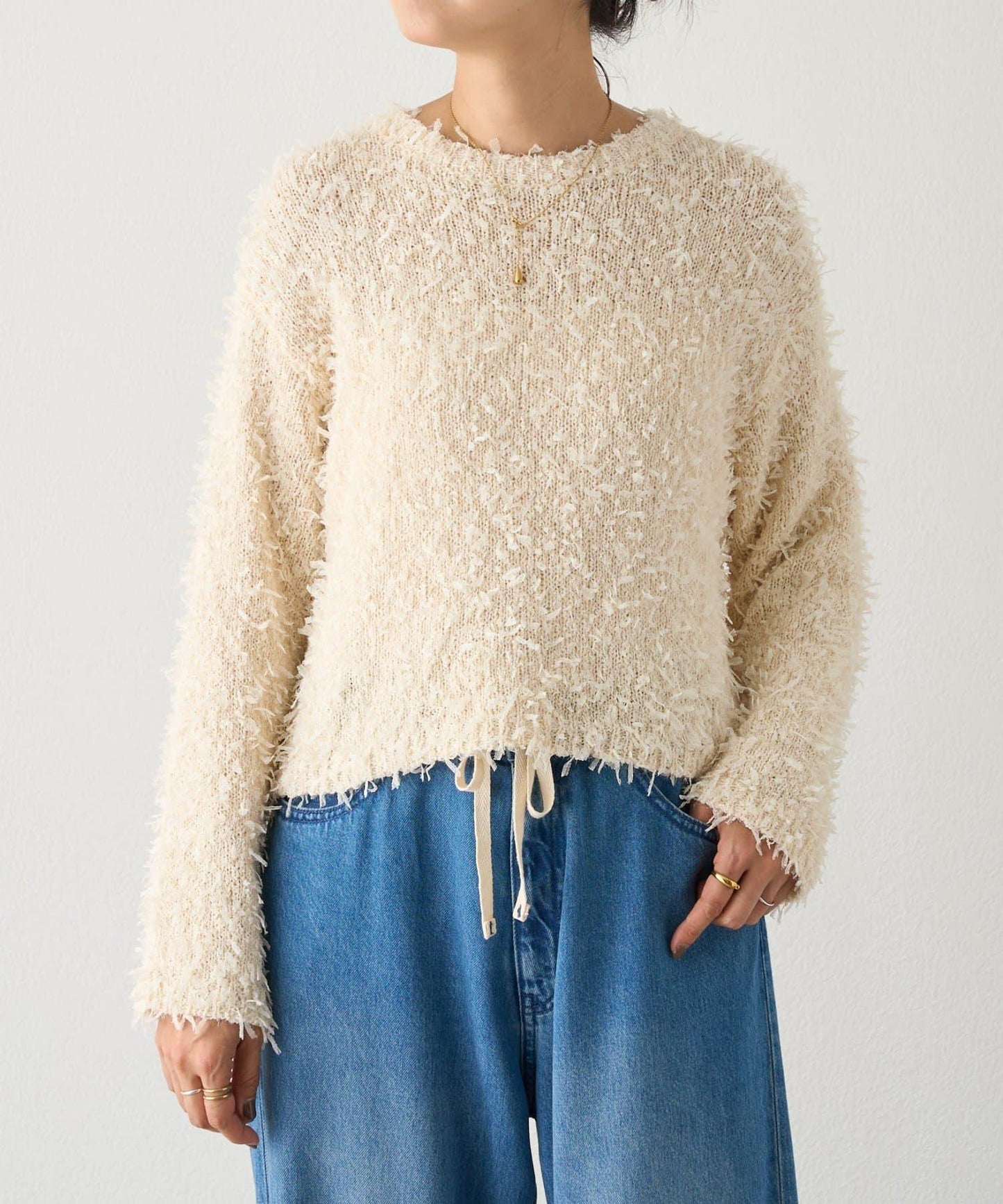 蕾絲紗線針織衫