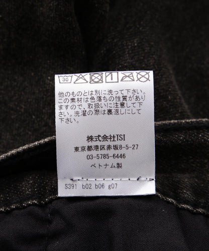 NOT4NERD/ノットフォーナード/亞麻弧形寬腿褲