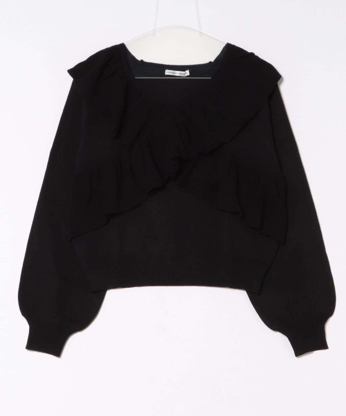 【RMAF】交叉荷葉邊針織衫