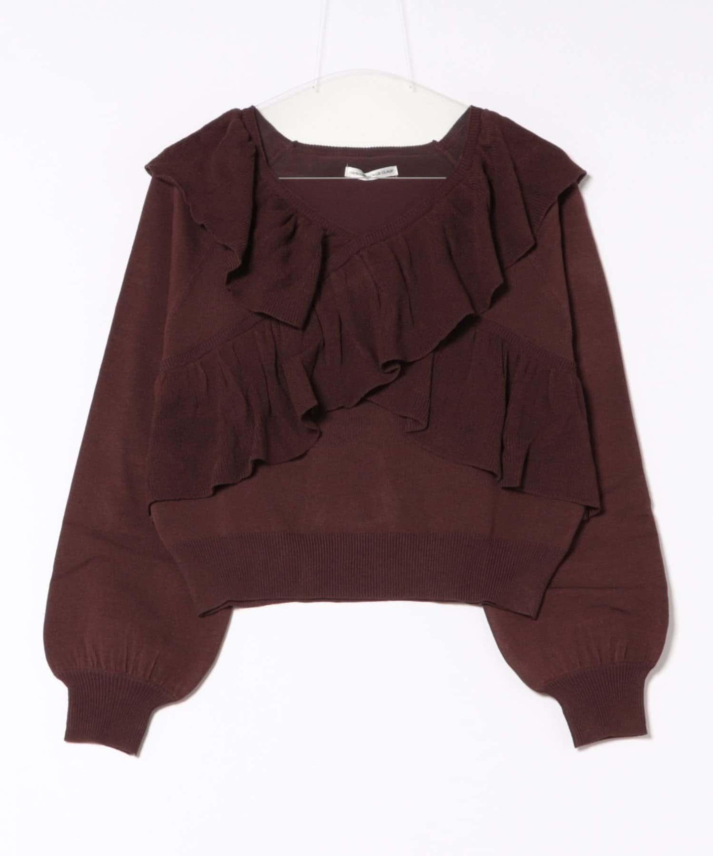 【RMAF】交叉荷葉邊針織衫