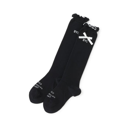 帶蝴蝶結高筒襪