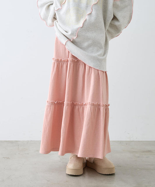 【w closet】荷葉邊層疊半身裙
