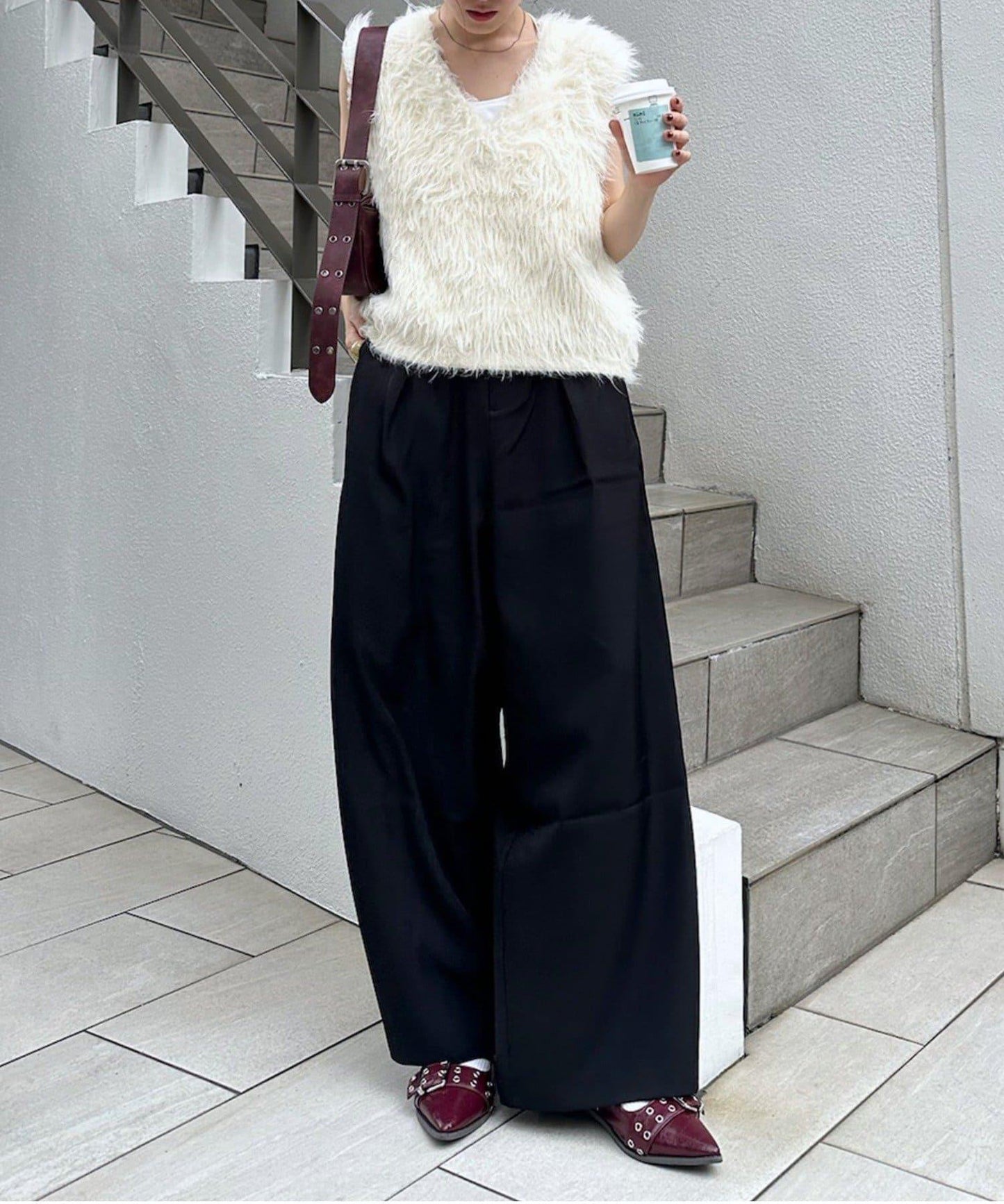 【w closet】寬鬆直筒西裝褲