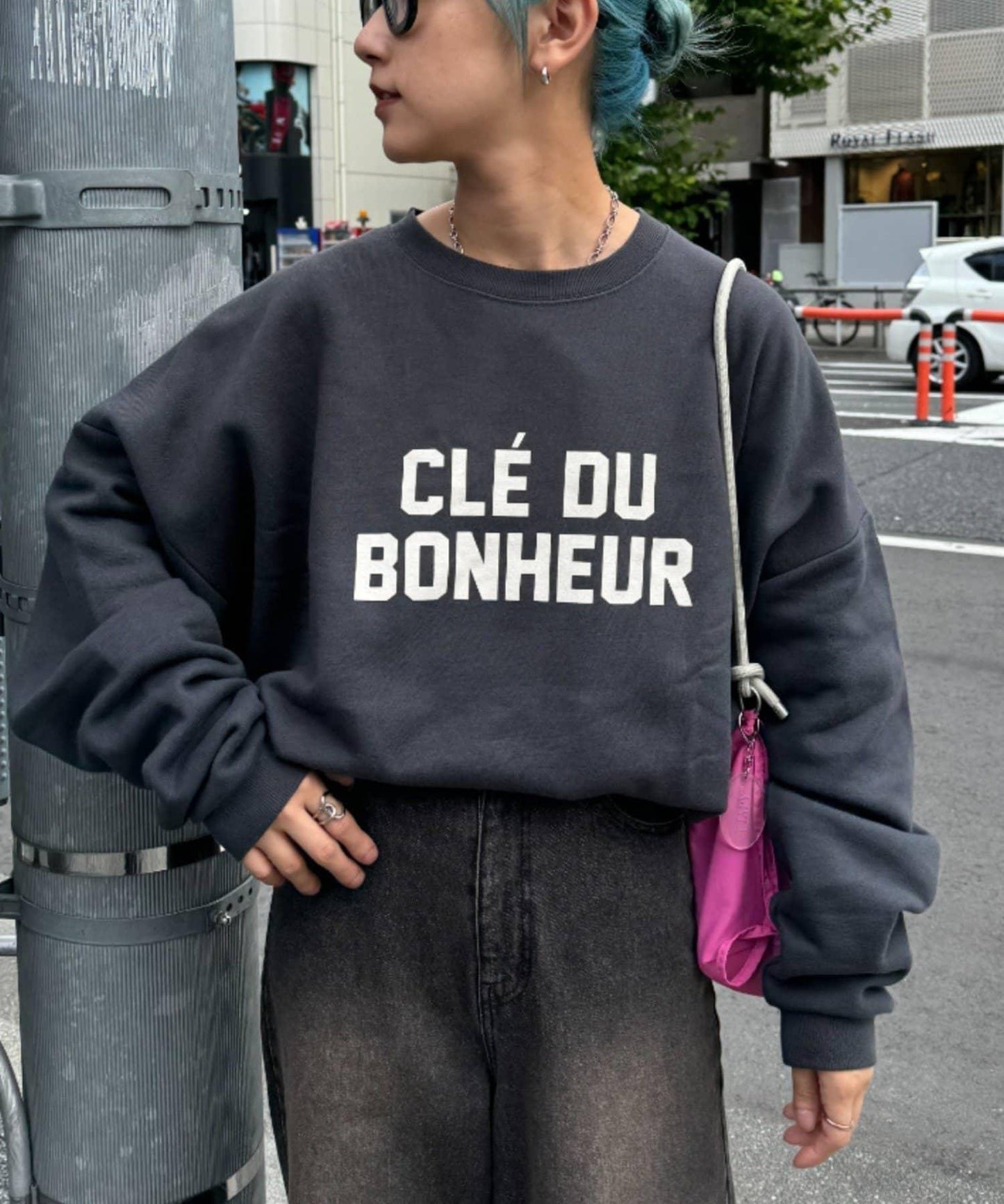 CLE'DU寬鬆版型字母印花衛衣