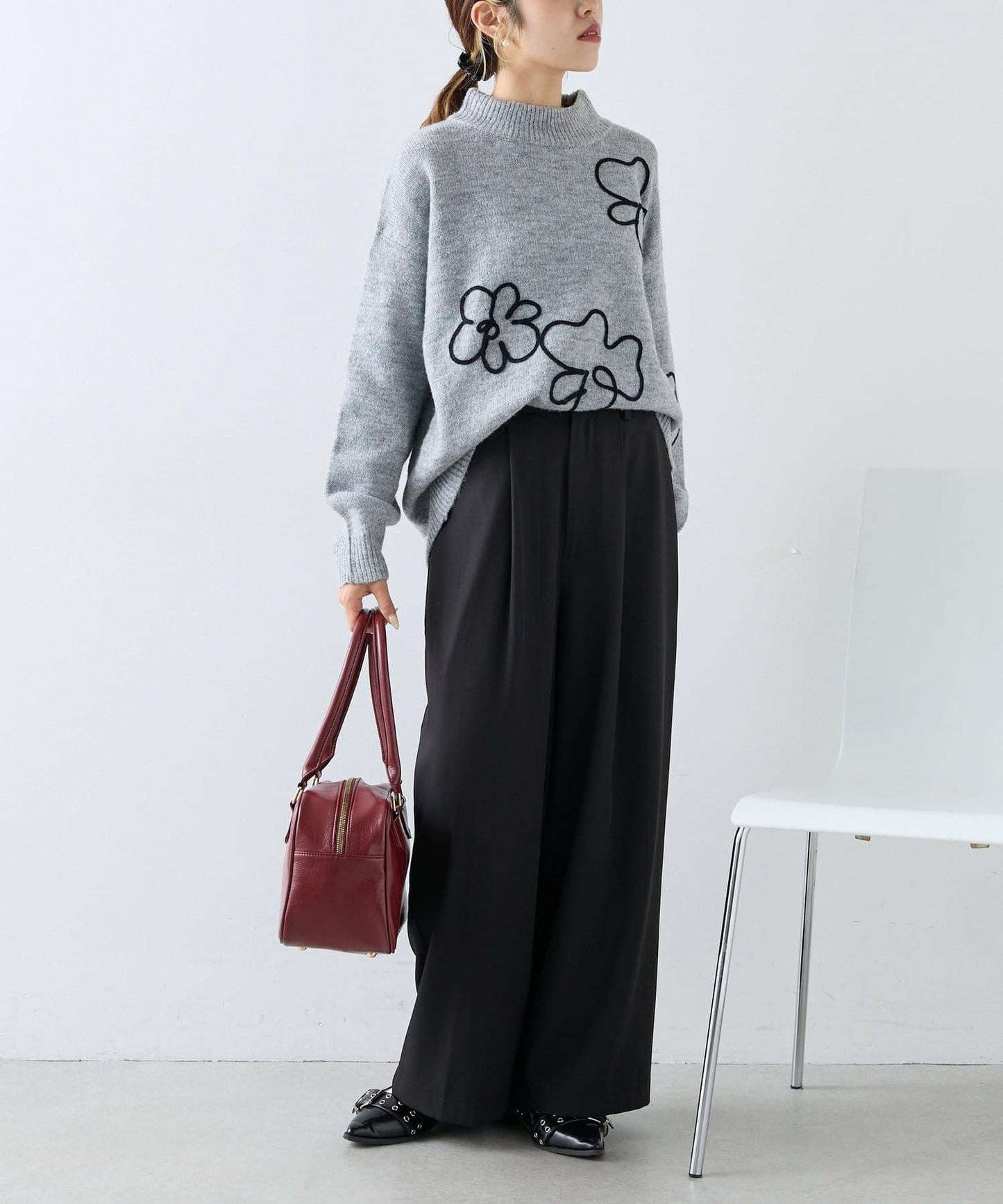 【w closet】寬鬆直筒西裝褲