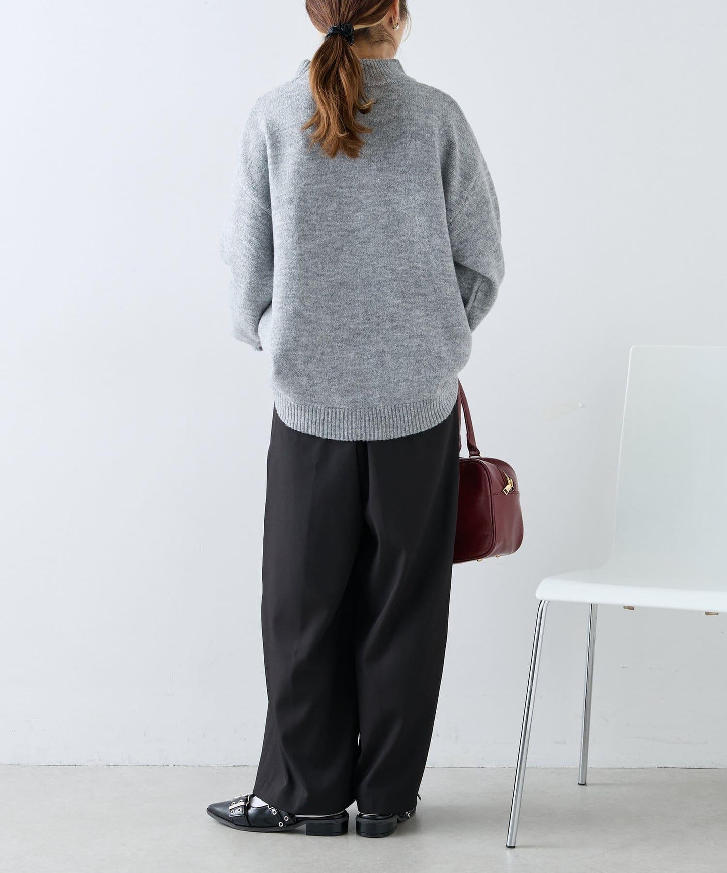 【w closet】寬鬆直筒西裝褲