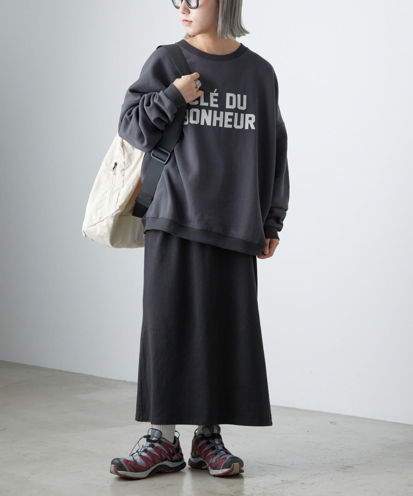 CLE'DU寬鬆版型字母印花衛衣