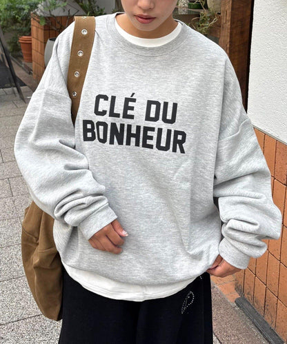 CLE'DU寬鬆版型字母印花衛衣