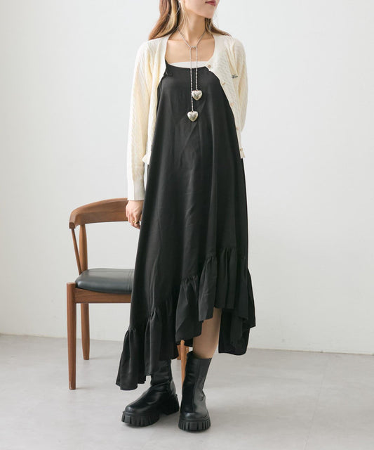 【w closet】不對稱下襬吊帶連衣裙
