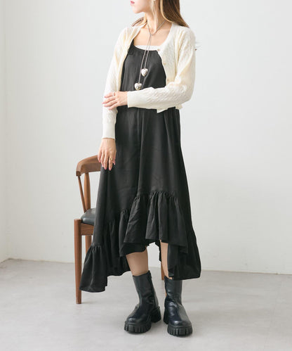 【w closet】不對稱下襬吊帶連衣裙