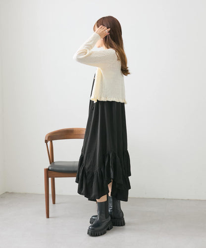 【w closet】不對稱下襬吊帶連衣裙