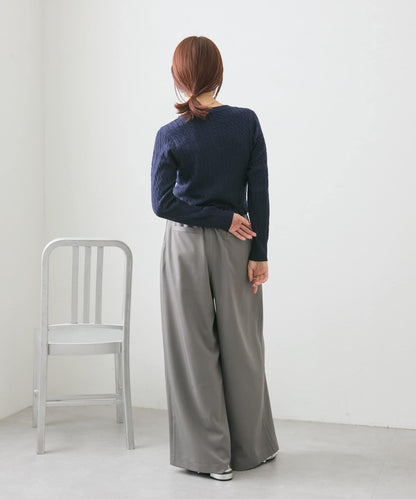 【w closet】麻花刺繡荷葉邊開衫