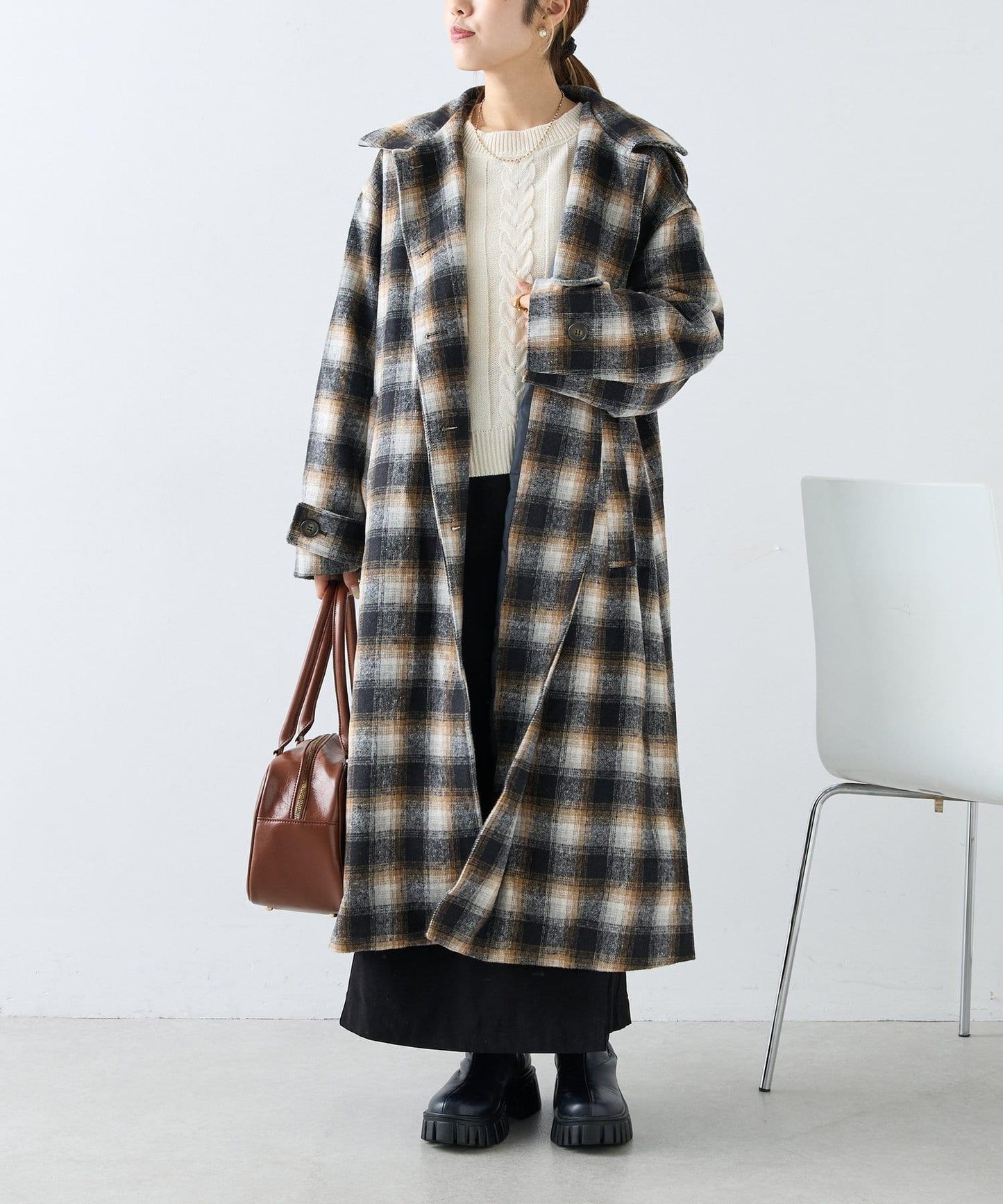 【w closet】環保羊毛長款大衣