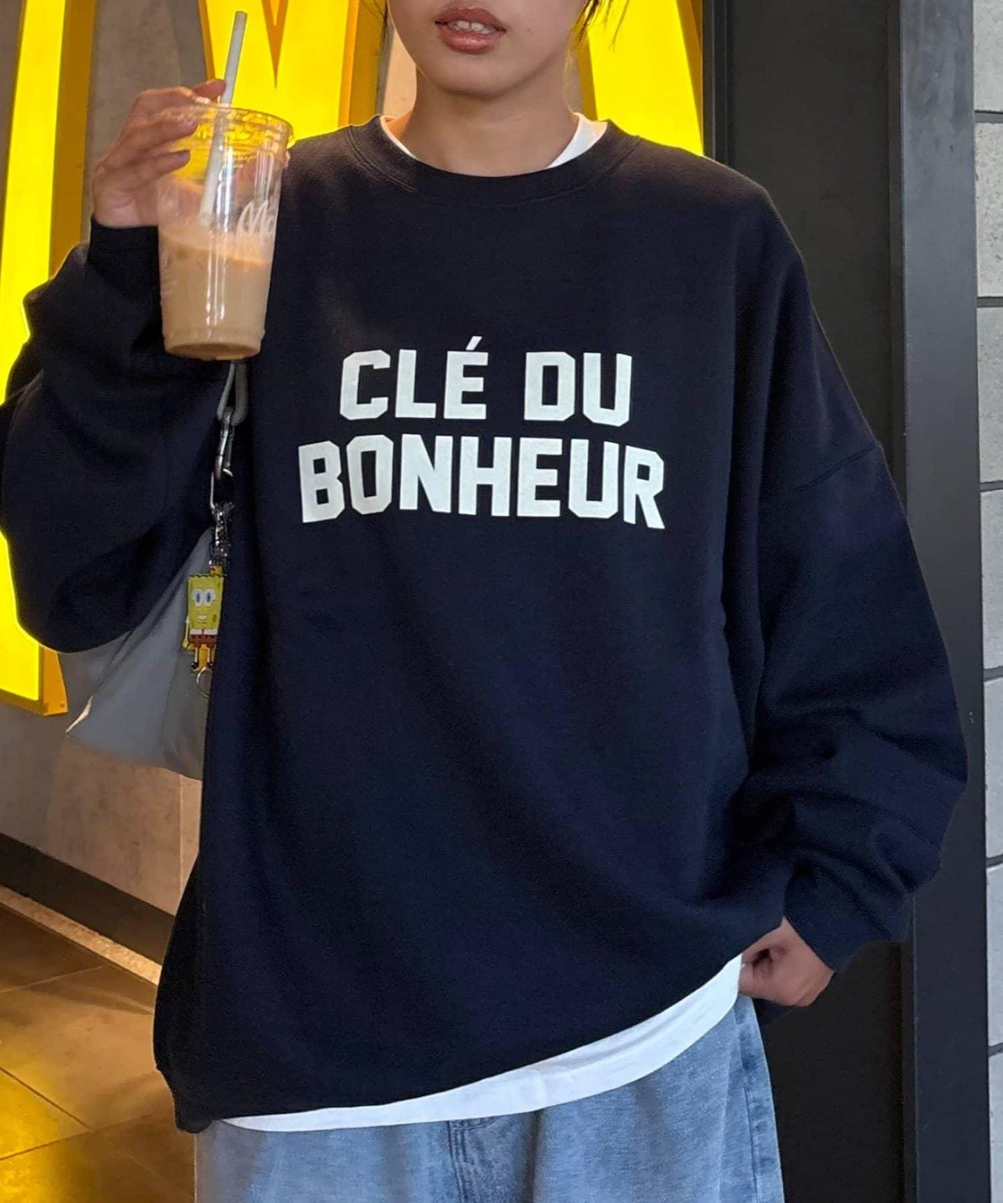 CLE'DU寬鬆版型字母印花衛衣