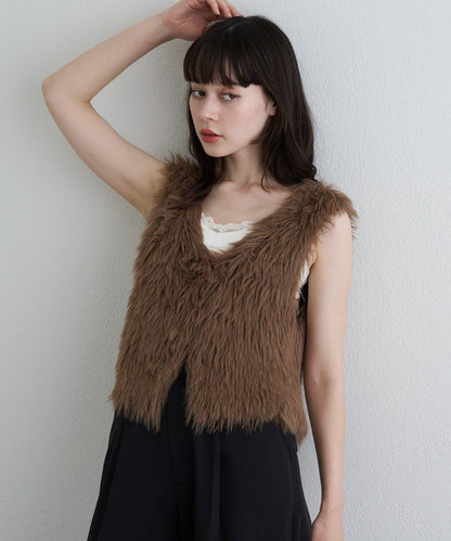 【RAY CASSIN】毛絨針織背心